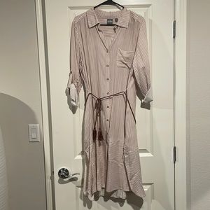 Knee length button down tunic